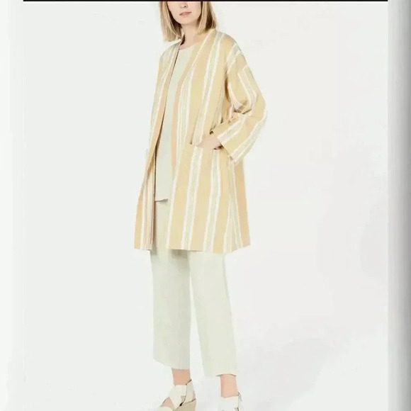 Eileen Fisher Reed
Striped Organic Cotton Doubleweave
Kimono Jacket - Picture 1 of 9